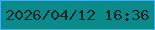 文字の大きさ：4、枠の色：3db2e8、背景の色：0a8a89、文字の色：0c272b 無料ブログパーツのブログ時計
