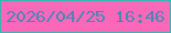 文字の大きさ：5、枠の色：3db3b2、背景の色：fb68ba、文字の色：4789b2 無料ブログパーツのブログ時計