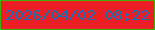 文字の大きさ：4、枠の色：3db405、背景の色：ea1e24、文字の色：1a70b6 無料ブログパーツのブログ時計