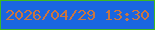 文字の大きさ：3、枠の色：3db921、背景の色：1a66e0、文字の色：cb7540 無料ブログパーツのブログ時計