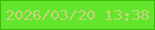 文字の大きさ：4、枠の色：3dba07、背景の色：63e52b、文字の色：c9d17c 無料ブログパーツのブログ時計