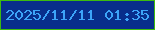 文字の大きさ：2、枠の色：3dbb0f、背景の色：082e8b、文字の色：3da4f8 無料ブログパーツのブログ時計
