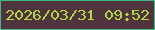 文字の大きさ：4、枠の色：3dbb80、背景の色：4f343e、文字の色：b1d740 無料ブログパーツのブログ時計