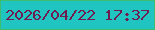 文字の大きさ：2、枠の色：3dbd6e、背景の色：20c5c2、文字の色：711c50 無料ブログパーツのブログ時計