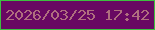 文字の大きさ：2、枠の色：3dbf40、背景の色：680862、文字の色：af6e7e 無料ブログパーツのブログ時計