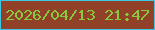 文字の大きさ：2、枠の色：3dc8e5、背景の色：904128、文字の色：89c93f 無料ブログパーツのブログ時計