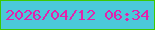 文字の大きさ：4、枠の色：3dc903、背景の色：4bc9d9、文字の色：e421ab 無料ブログパーツのブログ時計