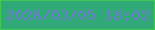 文字の大きさ：2、枠の色：3dca4e、背景の色：30a877、文字の色：6c7dce 無料ブログパーツのブログ時計