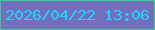 文字の大きさ：3、枠の色：3dca93、背景の色：7170bc、文字の色：21d4ff 無料ブログパーツのブログ時計