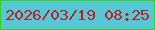 文字の大きさ：1、枠の色：3dcd1d、背景の色：54c8d4、文字の色：c31d24 無料ブログパーツのブログ時計