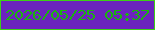 文字の大きさ：4、枠の色：3dcf17、背景の色：6b23be、文字の色：1ab40e 無料ブログパーツのブログ時計
