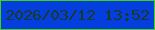 文字の大きさ：3、枠の色：3dd50c、背景の色：043edf、文字の色：183b23 無料ブログパーツのブログ時計