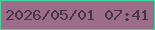 文字の大きさ：4、枠の色：3dd8a2、背景の色：9c6c88、文字の色：443742 無料ブログパーツのブログ時計