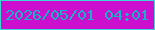 文字の大きさ：1、枠の色：3dd8d6、背景の色：cc0fce、文字の色：16b3c8 無料ブログパーツのブログ時計
