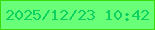 文字の大きさ：1、枠の色：3dda0d、背景の色：6aff79、文字の色：0dd161 無料ブログパーツのブログ時計
