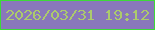 文字の大きさ：3、枠の色：3dda38、背景の色：8978ba、文字の色：acca6c 無料ブログパーツのブログ時計