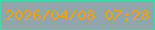 文字の大きさ：4、枠の色：3ddca3、背景の色：90a6ab、文字の色：f7a101 無料ブログパーツのブログ時計