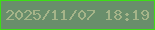 文字の大きさ：4、枠の色：3dde16、背景の色：698e6b、文字の色：a5b489 無料ブログパーツのブログ時計