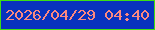 文字の大きさ：1、枠の色：3ddf13、背景の色：0832be、文字の色：fb8980 無料ブログパーツのブログ時計