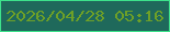 文字の大きさ：3、枠の色：3de28b、背景の色：1f695b、文字の色：6ea027 無料ブログパーツのブログ時計