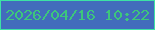 文字の大きさ：1、枠の色：3de2a5、背景の色：426cbc、文字の色：3dc67c 無料ブログパーツのブログ時計