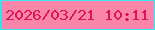 文字の大きさ：2、枠の色：3de4f3、背景の色：f985a8、文字の色：da1659 無料ブログパーツのブログ時計