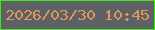 文字の大きさ：5、枠の色：3de910、背景の色：5b6165、文字の色：df9656 無料ブログパーツのブログ時計
