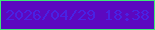 文字の大きさ：2、枠の色：3de978、背景の色：5c08c0、文字の色：4922e3 無料ブログパーツのブログ時計