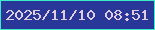 文字の大きさ：5、枠の色：3debc8、背景の色：293798、文字の色：e1cddd 無料ブログパーツのブログ時計