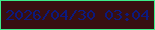 文字の大きさ：5、枠の色：3ded89、背景の色：370f11、文字の色：0c197e 無料ブログパーツのブログ時計