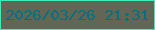 文字の大きさ：1、枠の色：3dedbb、背景の色：646655、文字の色：027081 無料ブログパーツのブログ時計