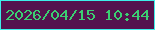 文字の大きさ：3、枠の色：3deee9、背景の色：54124e、文字の色：3bcf72 無料ブログパーツのブログ時計