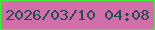 文字の大きさ：1、枠の色：3def37、背景の色：d26faa、文字の色：204e55 無料ブログパーツのブログ時計
