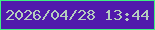 文字の大きさ：5、枠の色：3def83、背景の色：5119ac、文字の色：b5ccbe 無料ブログパーツのブログ時計
