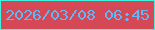 文字の大きさ：3、枠の色：3df2df、背景の色：d54856、文字の色：60b8f9 無料ブログパーツのブログ時計