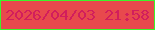 文字の大きさ：2、枠の色：3df42a、背景の色：e8494d、文字の色：d21e5c 無料ブログパーツのブログ時計