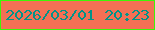 文字の大きさ：1、枠の色：3df507、背景の色：f37055、文字の色：01938a 無料ブログパーツのブログ時計