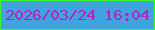 文字の大きさ：3、枠の色：3df627、背景の色：41a3dd、文字の色：b722bc 無料ブログパーツのブログ時計
