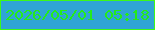 文字の大きさ：3、枠の色：3df918、背景の色：2fa5d5、文字の色：25eb1a 無料ブログパーツのブログ時計