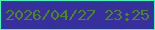 文字の大きさ：1、枠の色：3dfdb6、背景の色：37309c、文字の色：4c8823 無料ブログパーツのブログ時計