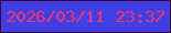 文字の大きさ：2、枠の色：3e012e、背景の色：403fe5、文字の色：fa307a 無料ブログパーツのブログ時計