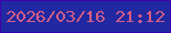 文字の大きさ：3、枠の色：3e01b0、背景の色：2128a2、文字の色：d45d84 無料ブログパーツのブログ時計