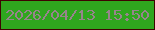 文字の大きさ：3、枠の色：3e0301、背景の色：2fa61e、文字の色：97848c 無料ブログパーツのブログ時計