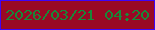 文字の大きさ：1、枠の色：3e05f7、背景の色：990925、文字の色：188838 無料ブログパーツのブログ時計