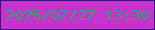 文字の大きさ：2、枠の色：3e0688、背景の色：c832cd、文字の色：2ca272 無料ブログパーツのブログ時計