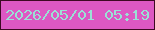文字の大きさ：4、枠の色：3e0923、背景の色：dd58c3、文字の色：9ae1d5 無料ブログパーツのブログ時計