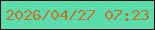 文字の大きさ：4、枠の色：3e0d15、背景の色：5bdcad、文字の色：c2732e 無料ブログパーツのブログ時計