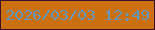文字の大きさ：3、枠の色：3e0f28、背景の色：ca7010、文字の色：6697b9 無料ブログパーツのブログ時計