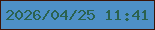 文字の大きさ：5、枠の色：3e1306、背景の色：4e90c7、文字の色：2b624f 無料ブログパーツのブログ時計