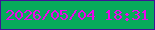 文字の大きさ：1、枠の色：3e1396、背景の色：07aa5b、文字の色：ed05ea 無料ブログパーツのブログ時計